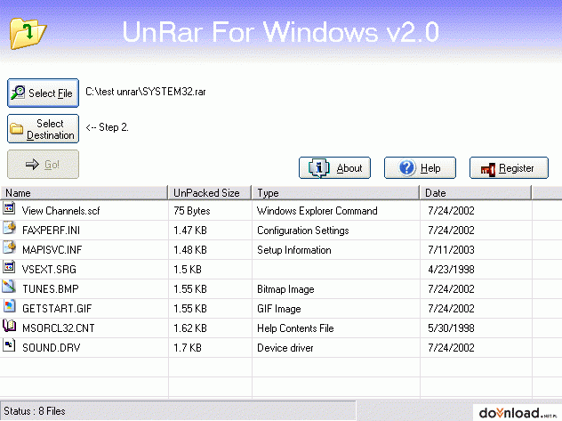 unrar program for windows