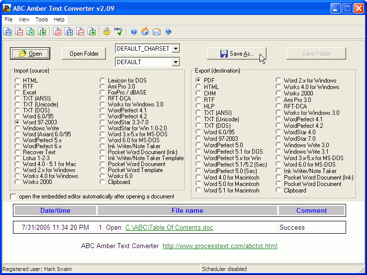 amber software download