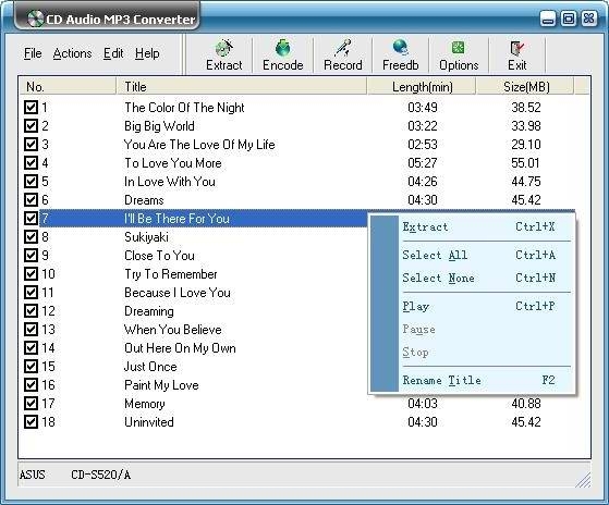 CD Audio MP3 Converter  Audio converters and rippers