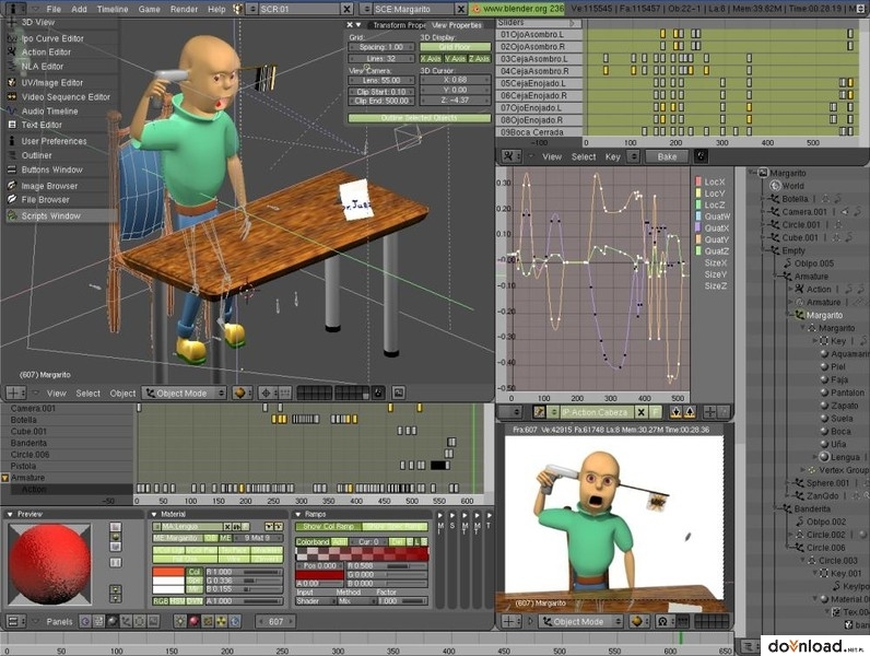 Barber Go hiking priest Blender | 3D Modeling