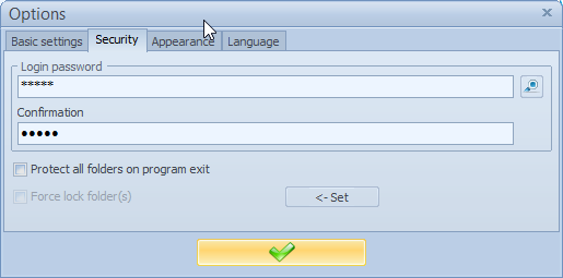 Setting a password for Anvide Lock Folder