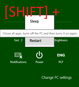 Relaunching to the advanced settings