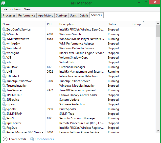 MSConfig - turning off the services